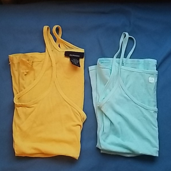GAP Tops - Express Yellow and Gap Aqua tank tops